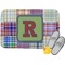 Blue Madras Plaid Print Memory Foam Bath Mat - 34"x21" (Personalized)