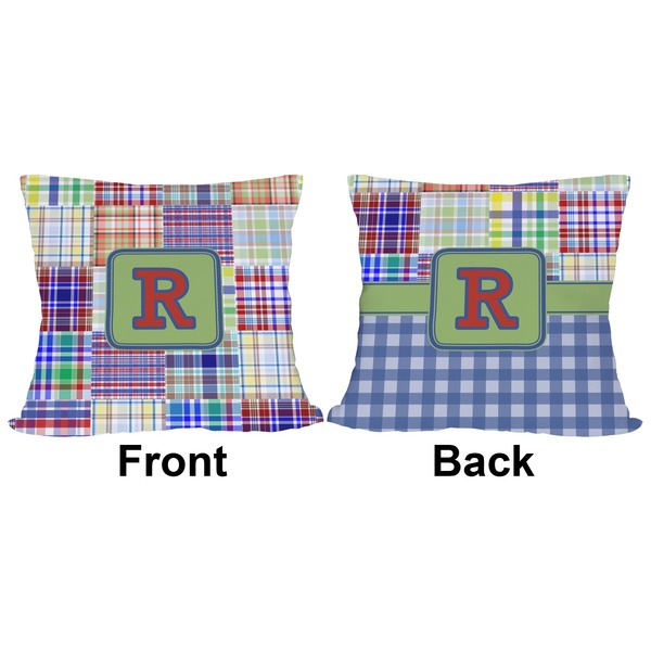 Blue Madras Plaid Outdoor Pillow - 20x20