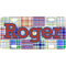 Blue Madras Plaid Print Mini/Bicycle License Plate (Personalized)