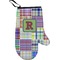 Blue Madras Plaid Print Oven Mitt (Personalized)
