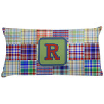Blue Madras Plaid Print Pillow Case (Personalized)