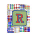 Blue Madras Plaid Print Canvas Print (Personalized)