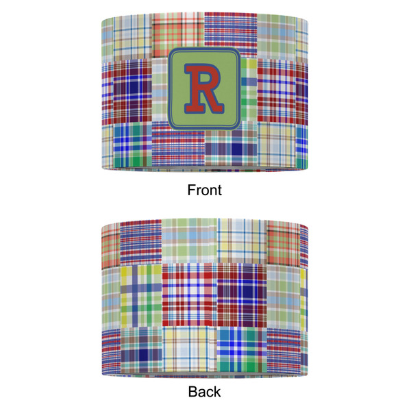 Blue Madras Plaid Print 12" Drum Lampshade - APPROVAL (Fabric)