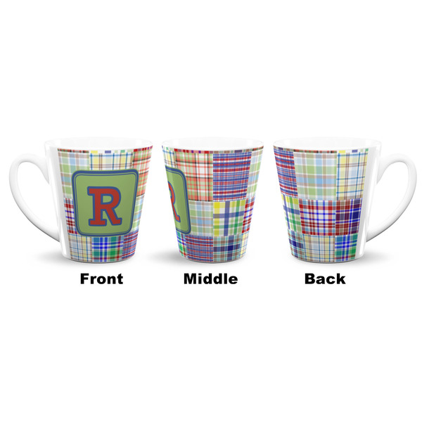 Blue Madras Plaid Print 12 Oz Latte Mug - Approval
