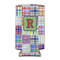 Blue Madras Plaid Print Can Cooler (tall 12 oz) (Personalized)