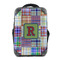 Blue Madras Plaid Print 15" Backpack - FRONT