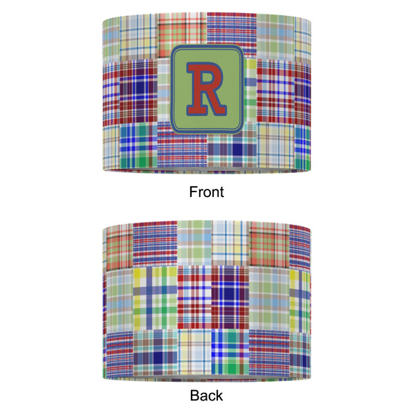 Blue Madras Plaid Print 16" Drum Lampshade - APPROVAL (Fabric)