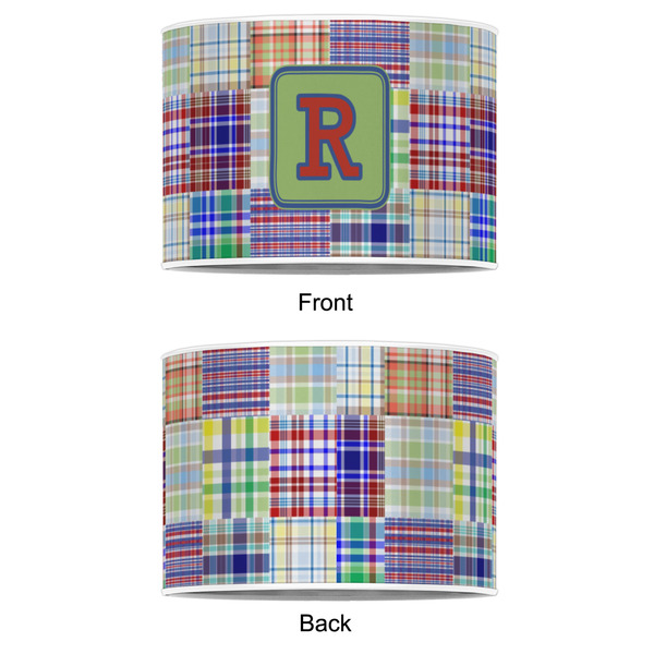 Blue Madras Plaid Print 16" Drum Lampshade - APPROVAL (Poly Film)