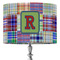 Blue Madras Plaid Print 16" Drum Lamp Shade - Fabric (Personalized)