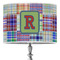 Blue Madras Plaid Print Drum Lamp Shade (Personalized)