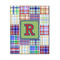 Blue Madras Plaid Print Wood Print - 16x20 (Personalized)