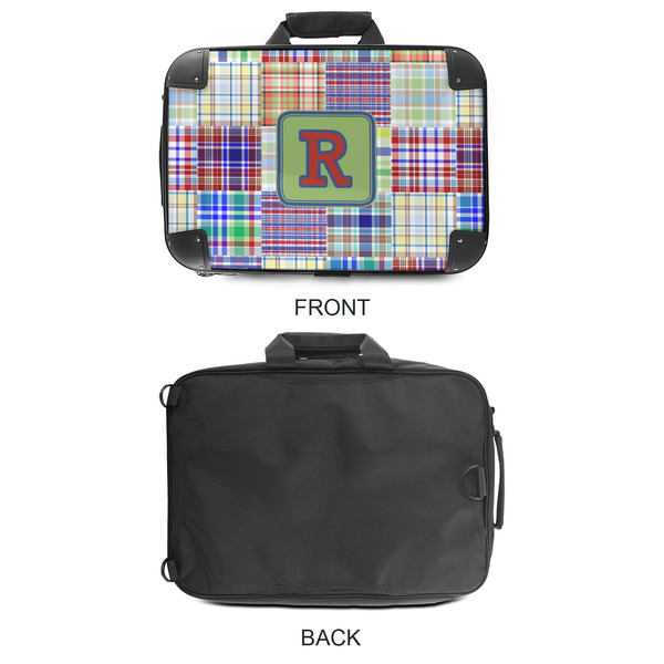 Blue Madras Plaid Print 18" Laptop Briefcase - APPROVAL