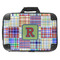 Blue Madras Plaid Print Hard Shell Briefcase - 18" (Personalized)