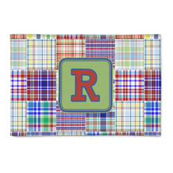 Blue Madras Plaid Print 2' x 3' Indoor Area Rug (Personalized)