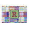 Blue Madras Plaid Print 2' x 3' Patio Rug (Personalized)