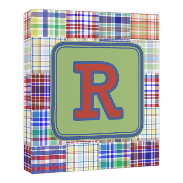 Custom Blue Madras Plaid Print Canvas Print - 20x24 (Personalized)