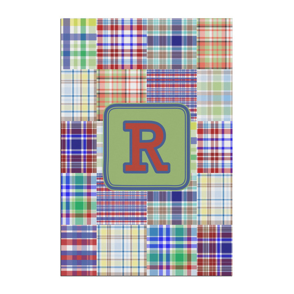 Custom Blue Madras Plaid Print Posters - Matte - 20x30 (Personalized)