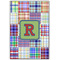 Blue Madras Plaid Print Wood Print - 20x30 (Personalized)