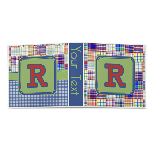 Blue Madras Plaid Print 3-Ring Binder Approval- 2in