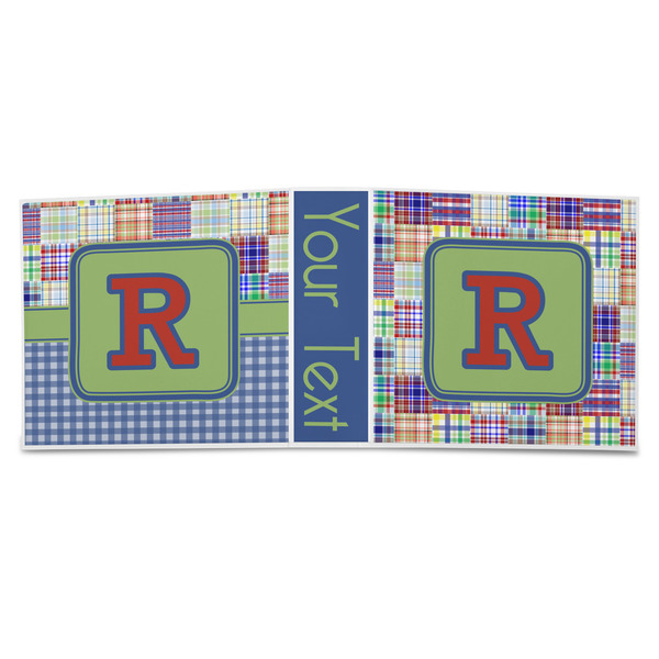 Blue Madras Plaid Print 3-Ring Binder Approval- 3in