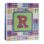 Blue Madras Plaid Print 3-Ring Binder - 1 inch (Personalized)