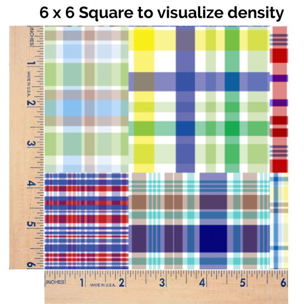 Blue Madras Plaid Print 6x6 Swatch of Fabric