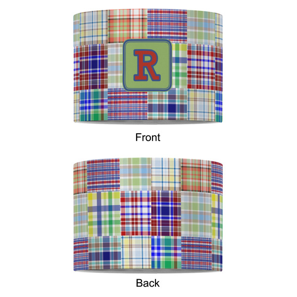 Blue Madras Plaid Print 8" Drum Lampshade - APPROVAL (Fabric)