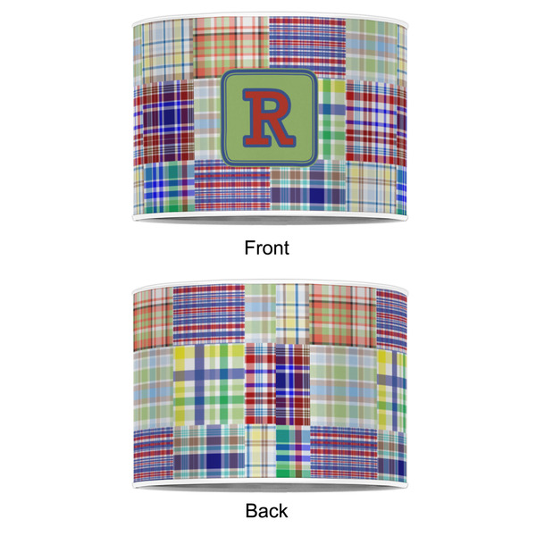 Blue Madras Plaid Print 8" Drum Lampshade - APPROVAL (Poly Film)