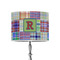 Blue Madras Plaid Print 8" Drum Lamp Shade - Poly-film (Personalized)