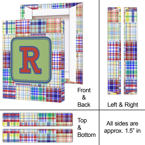 Blue Madras Plaid Print 8x10 - Canvas Print - Approval