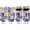Blue Madras Plaid Print Adult Ankle Socks - Double Pair - Front and Back - Apvl