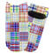 Blue Madras Plaid Print Adult Ankle Socks
