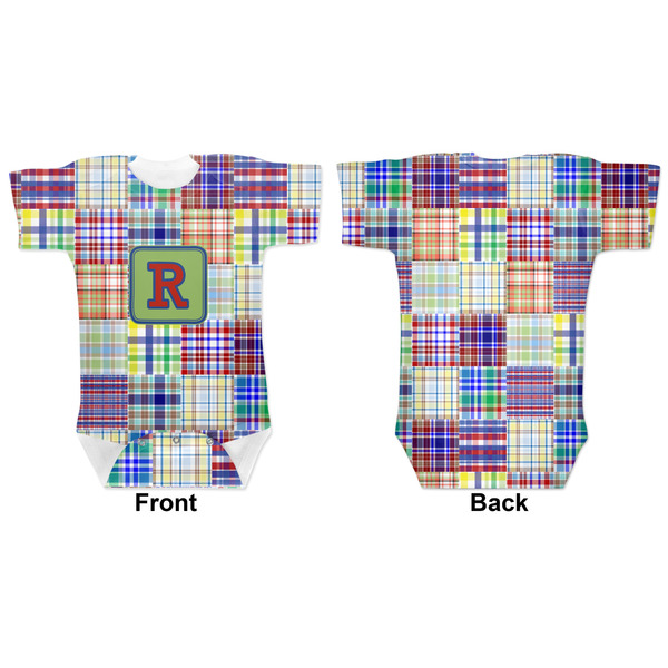 Blue Madras Plaid Print Baby Bodysuit Approval