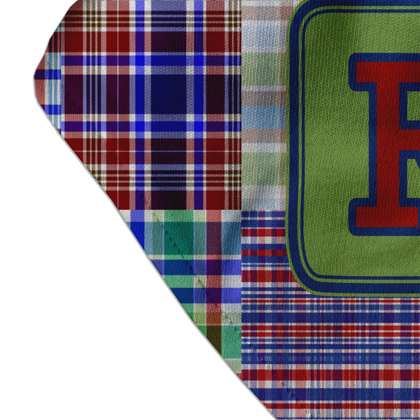 Blue Madras Plaid Print Bandana Detail