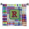 Blue Madras Plaid Print Bath Towel (Personalized)