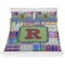 Blue Madras Plaid Print Comforter Set - King (Personalized)