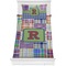 Blue Madras Plaid Print Comforter Set - Twin XL (Personalized)