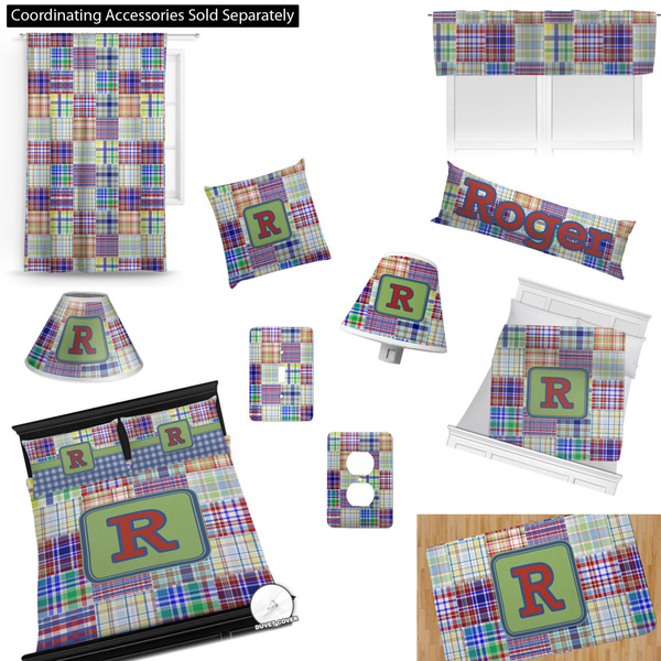 Blue Madras Plaid Print Bedroom Decor & Accessories2