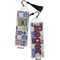 Blue Madras Plaid Print Bookmark with tassel - Front and Back