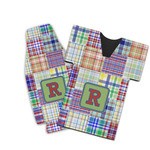 Blue Madras Plaid Print Bottle Cooler (Personalized)