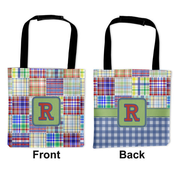 Blue Madras Plaid Print Car Bag - Apvl