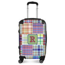Blue Madras Plaid Print Suitcase - 20" Carry On (Personalized)