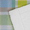 Blue Madras Plaid Print Close up of Fabric