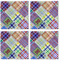 Blue Madras Plaid Print Cloth Napkins - Personalized Lunch (APPROVAL) Set of 4