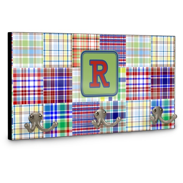 Blue Madras Plaid Print Coat Hanger Main