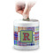Blue Madras Plaid Print Coin Bank (Personalized)