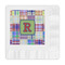 Blue Madras Plaid Print Embossed Decorative Napkins (Personalized)