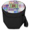Blue Madras Plaid Collapsible Personalized Cooler & Seat (Closed)