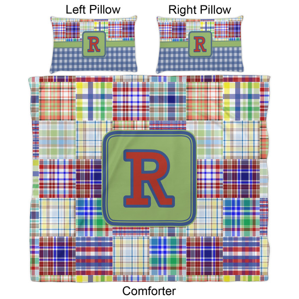 Blue Madras Plaid Print Comforter Set - King - Approval