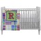 Blue Madras Plaid Print Crib Comforter / Quilt (Personalized)